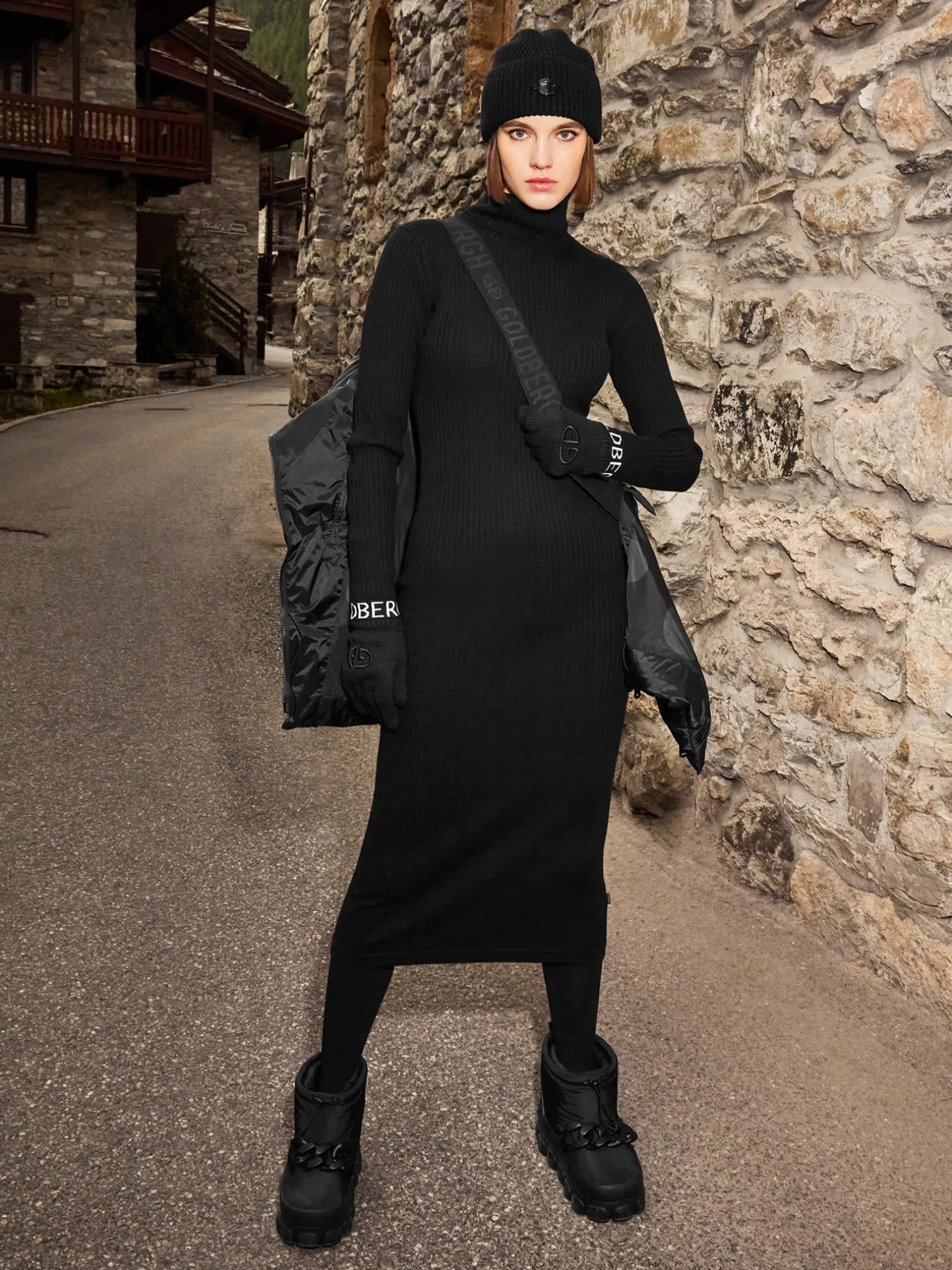 MIREILLE Long Sleeve Knit Dress